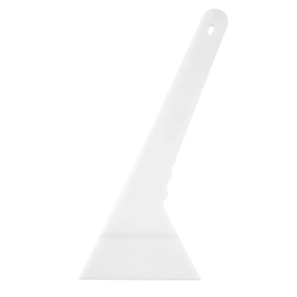 White long-handle plastic squeegee tool for car window tint and PPF application.